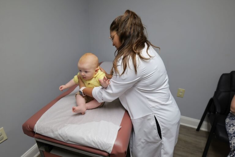 Dr. Rabail with baby.